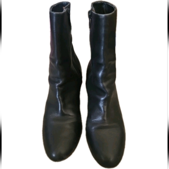 Vince Womens Black Michela Hidden Wedge Soft Leather Luxury Designer Boot 9 - Picture 2 of 16